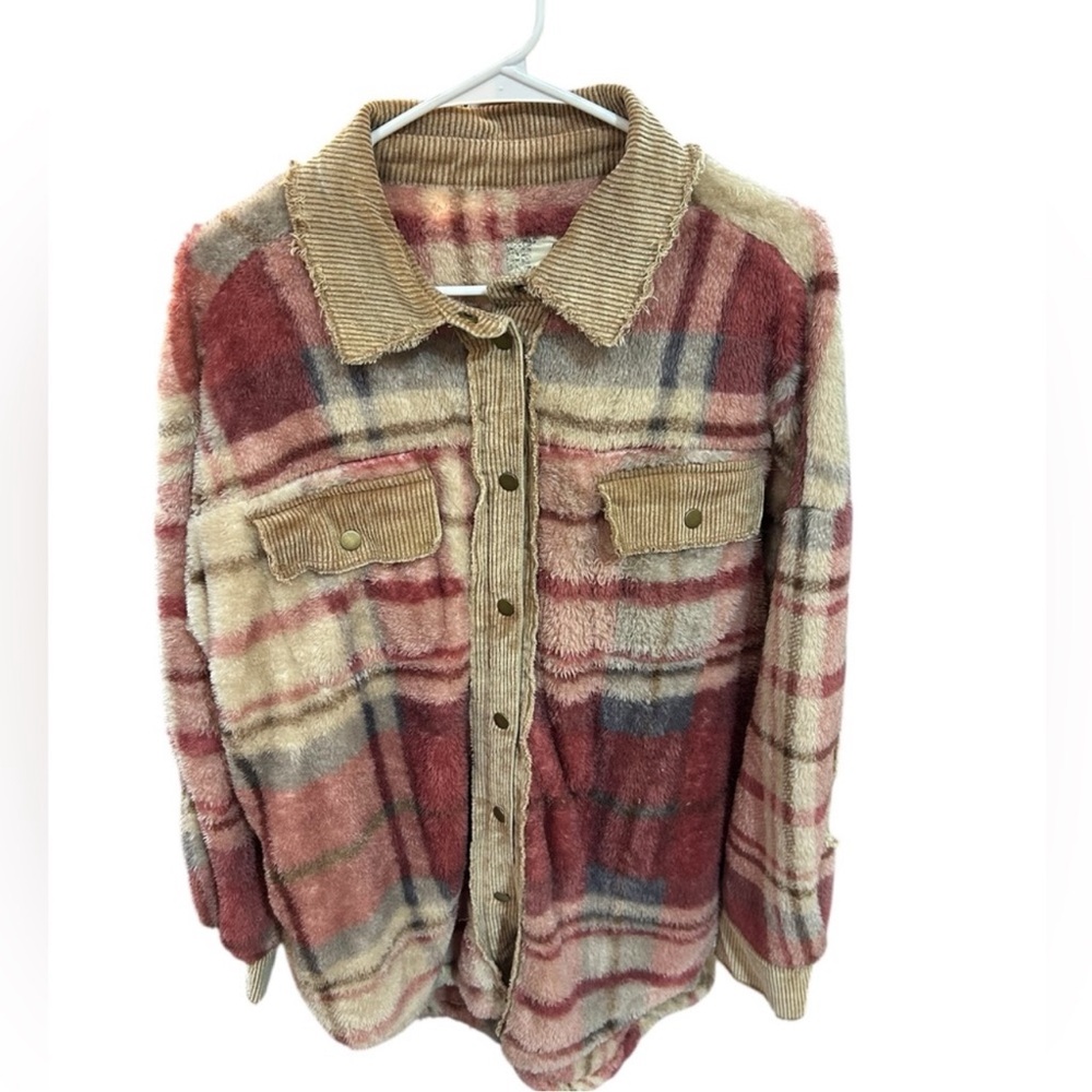 New Oli & Hali Plaid Button-Up Jacket - Picture 3 of 8